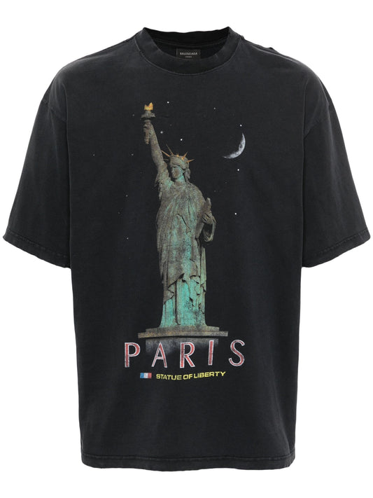 Paris Liberty distressed T-shirt